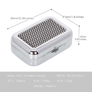 Cinzeiro Portátil de Bolso Sem Fumaça para Charutos, Mini Extintor de Cigarros, Design Minimalista Quadrado em Alumínio para Viagens, Atividades ao Ar Livre, Carro e Hotel - Product Image 6
