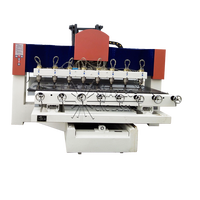 Nouvelle Arrivée Machine de fraisage CNC pour le travail du bois à têtes multiples 3D, Rotatives, NC Studio RichAuto DSP, Haute rigidité, Broche 5.5kW pour