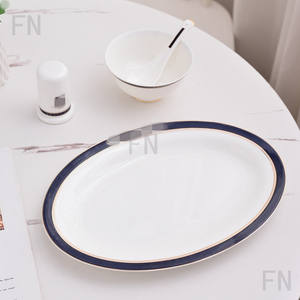 La vaisselle en céramique bleue et blanche la plus vendue avec boîte cadeau et logo, ensemble de vaisselle de table - Product Image 4