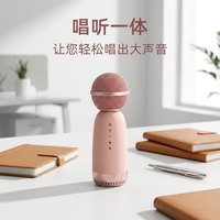 Microphone karaoké sans fil avec haut-parleur 20W, condensateur omnidirectionnel pour KTV familial et performances sur scène