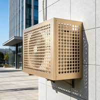 Cache-climatiseur en aluminium perforé et ajouré, résistant à la pluie, protection solaire, pare-vue, pour extérieur résidentiel, durable
