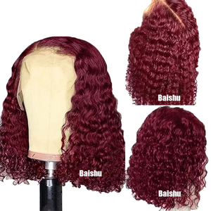 Perruque Bouclée Bob Lace 13*4 HD Cheveux 100% Humains, Couleur <span class=keywords><strong>Piano</strong></span>, Naturellement Volumineuse, Sans Colle, Styles Brésilien et Vietnamien - Product Image 6