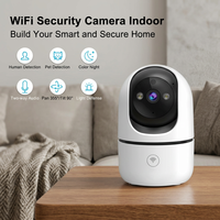 Caméra IP PTZ Tuya avec vision à 360° °   Caméra de surveillance AI rotative avec détection de mouvement, vision nocturne, stockage cloud et appel en un clic pour la maison