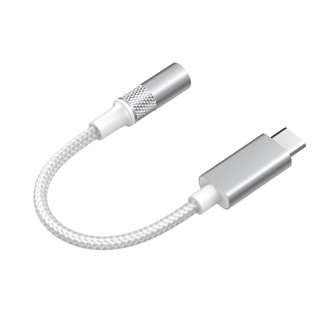 New Design Type-C to 3.5mm DAC Audio Adapter, Silver-Plated Hi-Fi Digital Decoding Cable, Universal USB C to Aux Converter