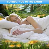 Drap-housse de massage thérapeutique avec fibres d'argent pour lit Queen Size, pour une meilleure qualité de sommeil et un bien-être amélioré