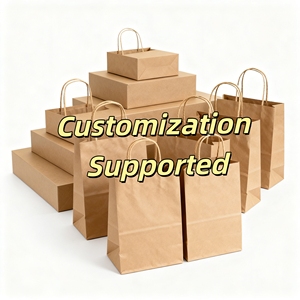 Sacs d'emballage alimentaire et boîtes cadeaux en papier kraft écologiques et résistants à l'humidité, personnalisés en usine, avec pochettes à fond plat - Product Image 4