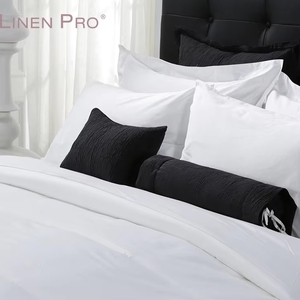 Juego de Sábanas de Lino Blanco de Cuatro Piezas de Lujo, Muestra <span class=keywords><strong>Gratis</strong></span>, para <span class=keywords><strong>Hotel</strong></span> - Product Image 4