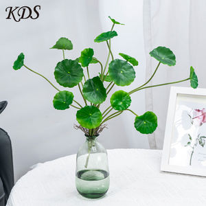 أوراق شجر بيغونيا الخضراء ، تُحاكي أوراق الشجر ، تُزين بالجملة ، تُثبت على الحائط ، أوراق لوتس صغيرة - Product Image 4