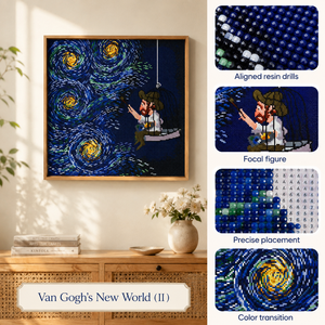 Kit de Peinture Diamant sur Toile Imprimée Inspiré de <span class=keywords><strong>Van</strong></span> <span class=keywords><strong>Gogh</strong></span> + Expression Artistique Classique + Diamants Scintillants Spéciaux + Écologique - Product Image 4