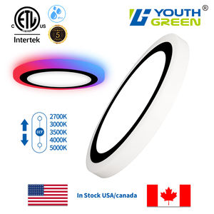 Moderne 14 Zoll 5CCT LED Unterputz-Decken leuchte RGB Nacht modus 2000K 3000K 6000K 4000K CCT AC IP44 für Wohnzimmer PC Kunststoff - Product Image 2