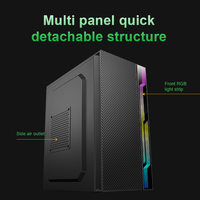 Boîtier PC Micro ATX économique, châssis de jeu ITX compact, alimentation montée en haut, boîtier de bureau léger