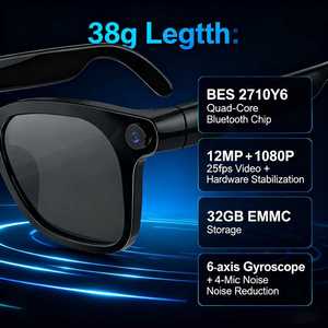 Occhiali Smart AI con Assistente Vocale, Traduzione in Tempo Reale, Trascrizione, Bluetooth 5.4, Tecnologia Indossabile - Product Image 3