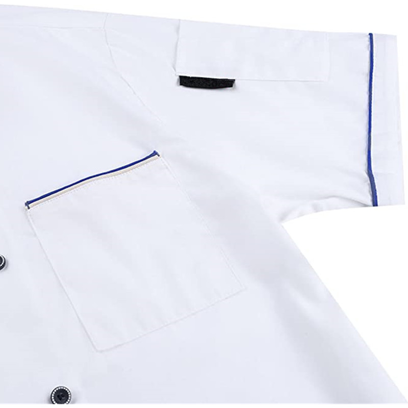 Wholesale Unisex Short Sleeve Chef Jacket with Chef Uniform for Restaurant