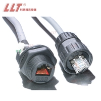 Câble de panneau avant femelle M19 rj45 8p8c connecteur étanche Ethernet IP67 extérieur