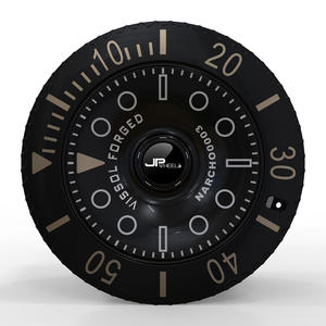 Rines de Aleación Forjados T6061-T6 con Letras Grabadas, 21x11.5 Pulgadas, 5x112, Aluminio Negro, Precio de Fábrica # JM7166 - Product Image 2