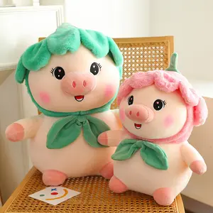 Nouveauté, oreiller en peluche super doux Kawaii, cadeau pour enfants, petite amie, fleur, cochon, peluche câlin