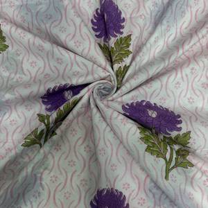 Tissu floral imprimé à la main en Inde, qualité supérieure, 100 % coton, vendu au mètre, pour vêtements homme et femme - Product Image 1