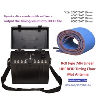 Logiciel de chronométrage de course RFID passif UHF, lecteur RFID 4 ports, antenne tapis de sol, balise, chronométrage de course sportive et de marathon RS232