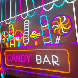<strong>Personalised</strong> Led Neon <strong>Sign</strong> Candy <strong>Bar</strong> Stand Neon <strong>Sign</strong> for Candy Store Decoration - Product Image 2