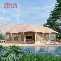 Tente de glamping de luxe toutes saisons, grand hôtel de safari, lodge avec toilettes