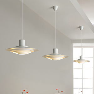 Factory Wholesale Fashional Minimalist Hanging Lighting Fixtures Creative Aluminum Frisbee E27 Modern Chandelier Pendant <b>Lights</b> - Product Image 5