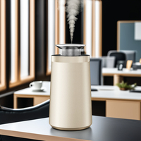 Dermey Diffuseur d'huiles essentielles d'aromathérapie domestique de bureau de luxe Capacité de 50ml Prise américaine alimentée par batterie Conception innovante