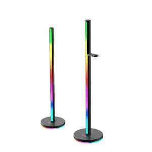 MEETION MT-BK300 RGB משחקי אוזניות Stand עם כפולה סוג-C USB יציאות RGB רצועת אור שולחן משחקי אוזניות מחזיק
