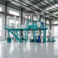 Machine complète de traitement de la farine de maïs avec fonctions de nettoyage et de décorticage, et ligne de production de mouture du blé.