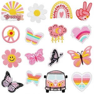 Fast Delivery Wholesale Embroidered Twill <b>Fabric</b> Butterfly <b>Iron</b>-<b>On</b> Patches for Clothing and Hats - Product Image 3