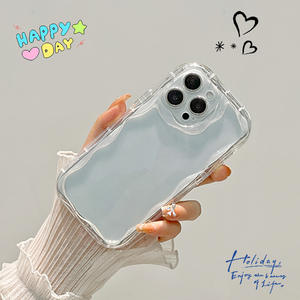 Funda transparente de descompresión para teléfono móvil, funda para teléfono móvil Net Red Wave, funda transparente anticaída para teléfono móvil, venta al por mayor - Product Image 4