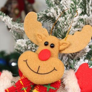 Ornements de Noël rustiques et mignons à suspendre, personnages de Noël (Père Noël, bonhomme de neige, renne, ours) pour décorer l'arbre - Product Image 4