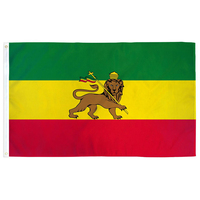 Drapeau Rasta en polyester 100% personnalisé pour l'extérieur, 3x5 pieds, avec 2 œillets