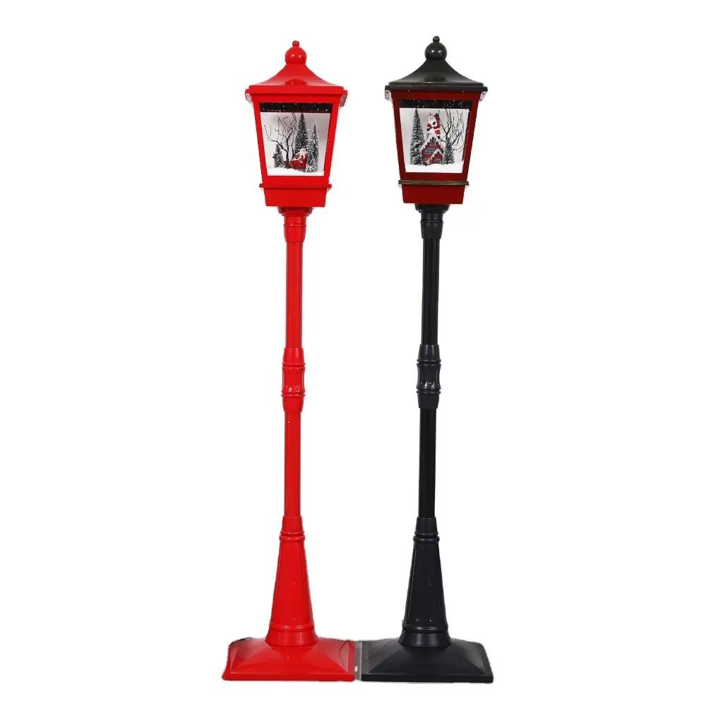 Tall Lamp Post Lights Snowing Lantern for Christmas Outdoor Indoor LED Light Decoration