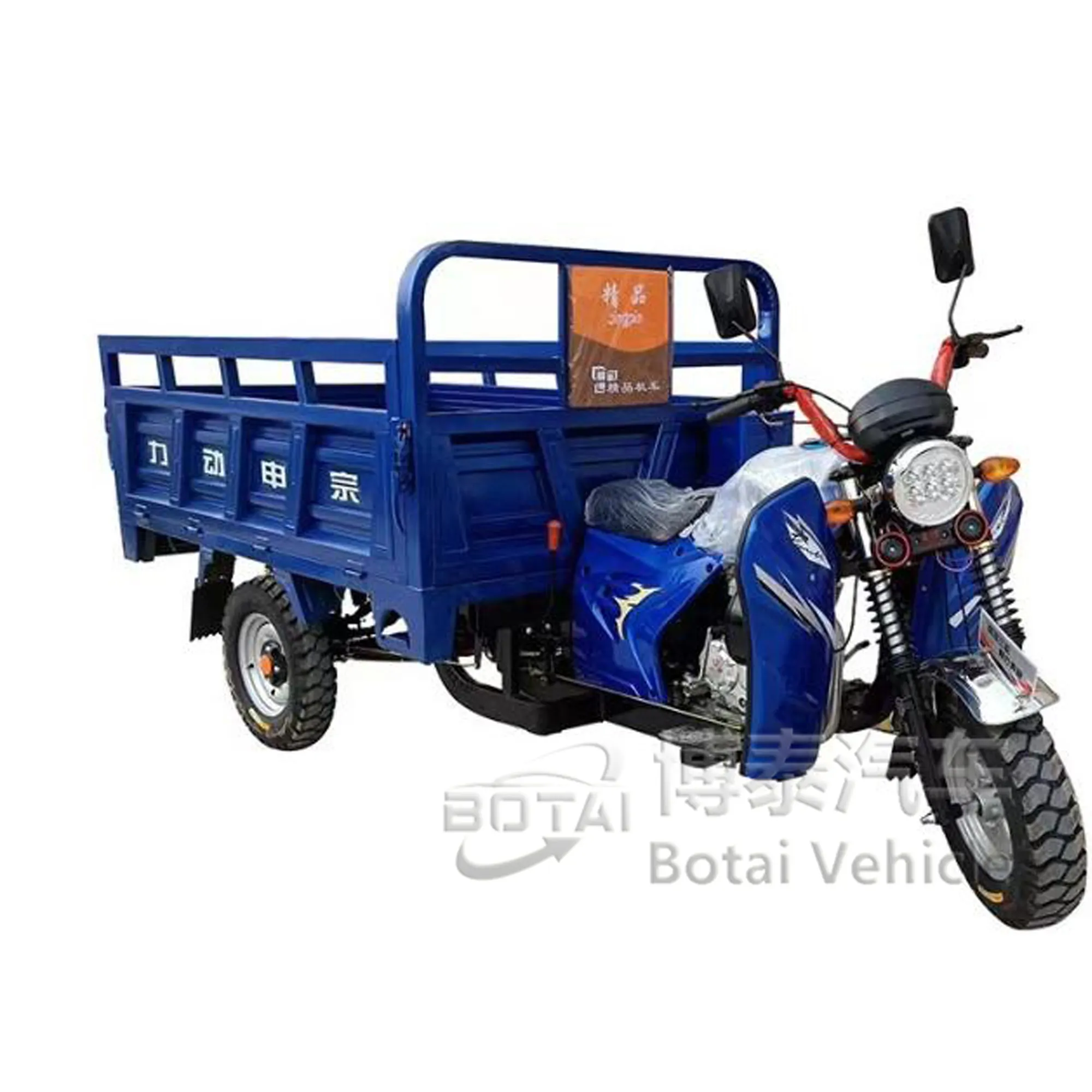 Motocicleta eléctrica de alta potencia Cargo 3 Triciclo de ruedas para la motocicleta de transporte de productos agrícolas