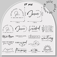 Transferts DTF de versets bibliques prêts à poser, transferts thermocollants chrétiens, autocollants inspirants en vinyle pour vêtements et loisirs créatifs DIY