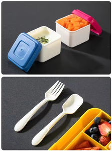 Square 1-3L Leakproof <b>Plastic</b> Bento <b>Box</b> for Kids Customized Single Tier Takeaway <b>Lunch</b> Container - Product Image 3