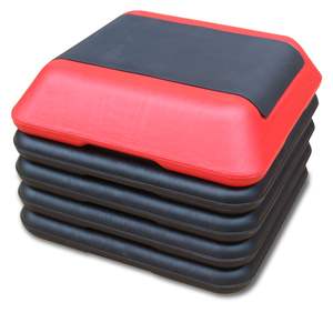 Db <b>Step</b> Platform 4 Riser Red Abs Fitness Equipment Aerobics Trainer <b>Exercise</b> Stepper - Product Image 1