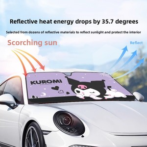 <span class=keywords><strong>Pare</strong></span>-soleil pour <span class=keywords><strong>pare</strong></span>-<span class=keywords><strong>brise</strong></span> avant de voiture San-rio - isolation thermique et protection UV pour utilisation en intérieur - Product Image 2