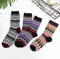 Calcetines SOXTOWN Étnicos para Hombre, Diseño Bohemio con Cactus Aztecas, Geométricos, Retro, Casuales, Transpirables, 100% Algodón, Importados