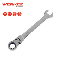 Clé combinée multifonctionnelle en acier Cr-V métrique 3/4'' chromée trivalente, à cliquet flexible, qualité industrielle OEM