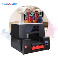 Printer Flatbed UV LED Format Kecil A3 Efek 3D Printer Kayu Printer Digital UV Flatbed