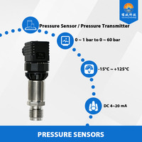 -15 ° C ~ +125 ° C 0 ~ 1 Bar Hingga 0 ~ 60 Bar Penggunaan Air Gas Minyak Dc 0~10 V Ip65 Detektor Tekanan Cairan Transmisi Tekanan