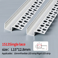Profilé en aluminium invisible sans cadre pour système d'éclairage LED encastré dans les cloisons sèches, éclairage linéaire LED