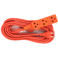 Câble d'extension robuste pour extérieur, norme européenne, 3 broches, 13A, SJTW, avec certification VDE, longueur 15 m, indice de protection IP22, 100 pieds