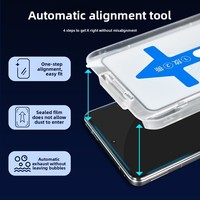 Kit Instalasi Kaca Tempered HD untuk VIVO X70 X60 Penutup Penuh Tahan Guncangan, Tahan Gores & Aus, Anti Sidik Jari, Kejernihan Tinggi