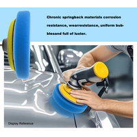 Éponge plate de polissage en mousse DA de 6 pouces (148 mm) bleue avec fixation auto-agrippante pour l'entretien automobile, le lustrage et le nettoyage
