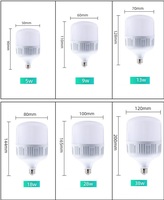 Ampoule led e27 en plastique, plastique, forme T, haute luminosité, Unique, lampe de 5W, garantie de 2 ans