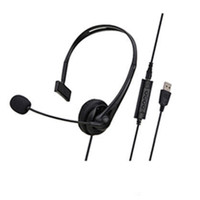 Headset Overhead Opptel USB Berkabel dengan Peredam Kebisingan untuk Komputer dan Call Center