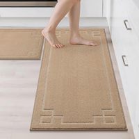 2 tapis de cuisine modernes en PVC tissé, rembourrés, antidérapants, lavables, absorbants et doux pour le sol