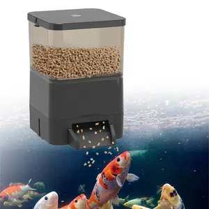 Distributeur automatique de poisson de luxe personnalisé distributeur de granulés d'aliments pour crevettes tortue et autres poissons chargeur wifi intelligent automatique pour pisciculture